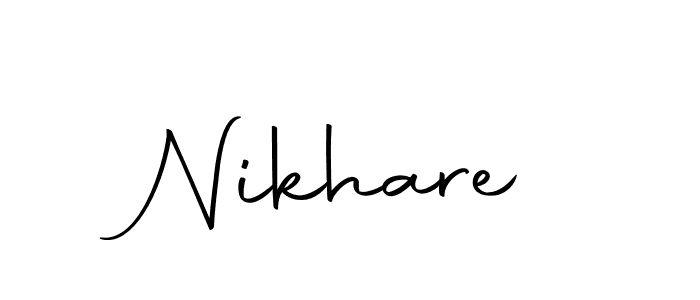 How to make Nikhare name signature. Use Autography-DOLnW style for creating short signs online. This is the latest handwritten sign. Nikhare signature style 10 images and pictures png