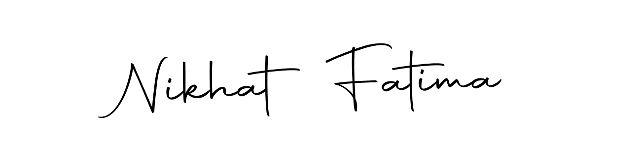 You should practise on your own different ways (Autography-DOLnW) to write your name (Nikhat Fatima) in signature. don't let someone else do it for you. Nikhat Fatima signature style 10 images and pictures png