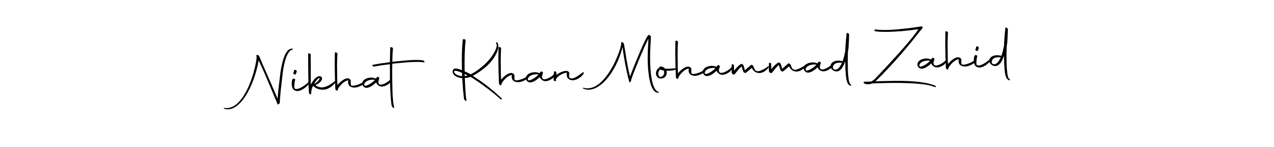 You can use this online signature creator to create a handwritten signature for the name Nikhat Khan Mohammad Zahid. This is the best online autograph maker. Nikhat Khan Mohammad Zahid signature style 10 images and pictures png