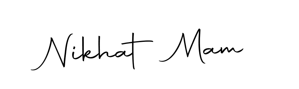 Make a beautiful signature design for name Nikhat Mam. Use this online signature maker to create a handwritten signature for free. Nikhat Mam signature style 10 images and pictures png