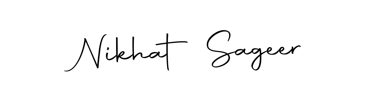 You can use this online signature creator to create a handwritten signature for the name Nikhat Sageer. This is the best online autograph maker. Nikhat Sageer signature style 10 images and pictures png
