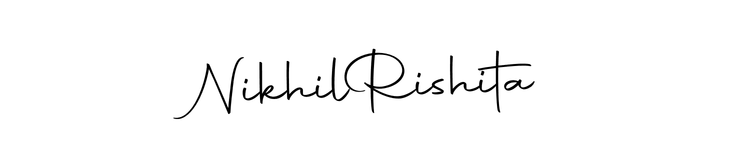 Similarly Autography-DOLnW is the best handwritten signature design. Signature creator online .You can use it as an online autograph creator for name Nikhil  Rishita. Nikhil  Rishita signature style 10 images and pictures png