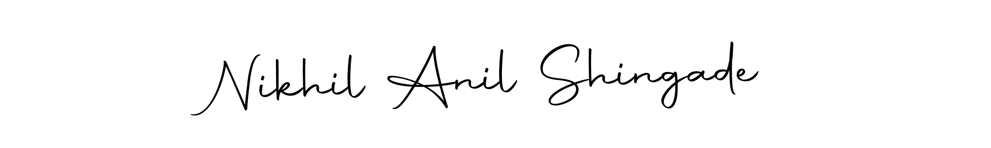 You should practise on your own different ways (Autography-DOLnW) to write your name (Nikhil Anil Shingade) in signature. don't let someone else do it for you. Nikhil Anil Shingade signature style 10 images and pictures png