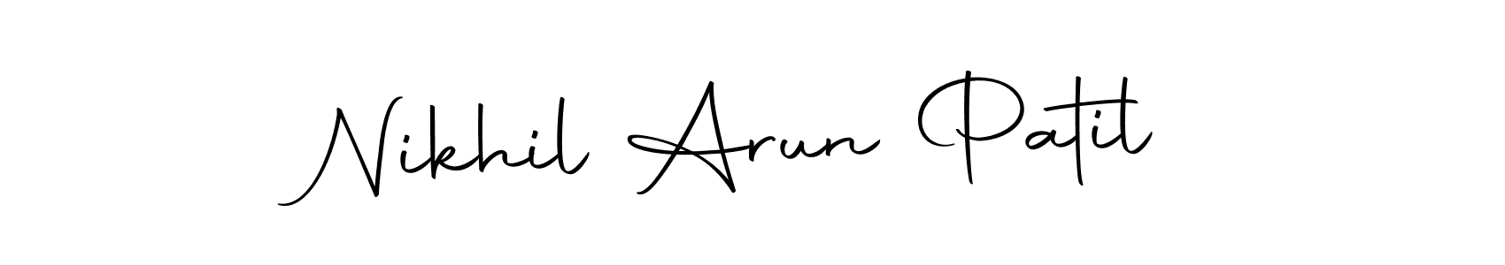 Make a beautiful signature design for name Nikhil Arun Patil. Use this online signature maker to create a handwritten signature for free. Nikhil Arun Patil signature style 10 images and pictures png