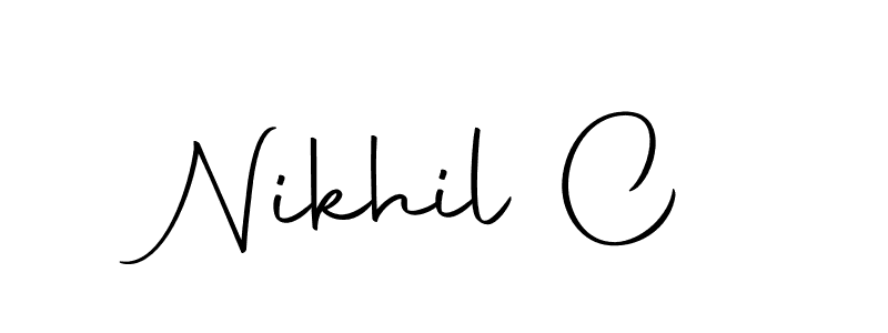 Similarly Autography-DOLnW is the best handwritten signature design. Signature creator online .You can use it as an online autograph creator for name Nikhil C. Nikhil C signature style 10 images and pictures png