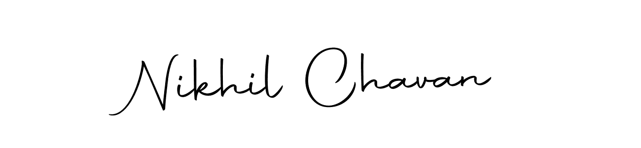 How to make Nikhil Chavan name signature. Use Autography-DOLnW style for creating short signs online. This is the latest handwritten sign. Nikhil Chavan signature style 10 images and pictures png