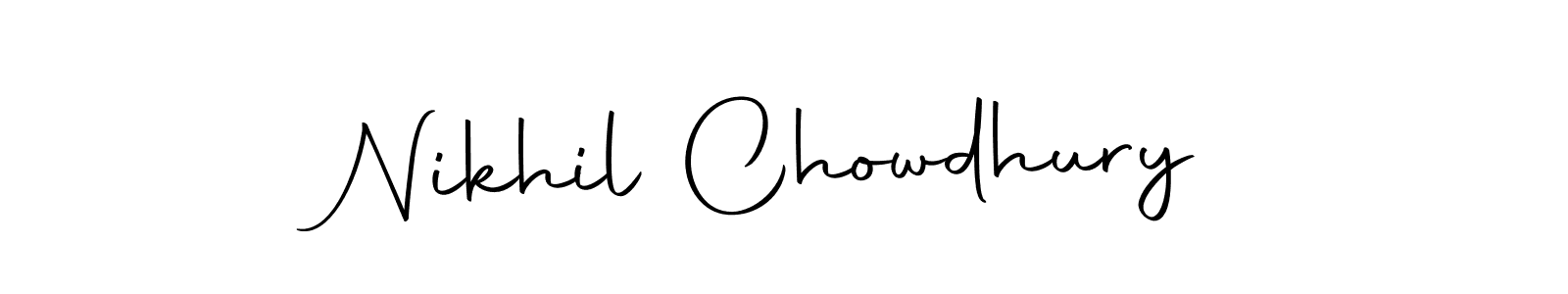 Design your own signature with our free online signature maker. With this signature software, you can create a handwritten (Autography-DOLnW) signature for name Nikhil Chowdhury. Nikhil Chowdhury signature style 10 images and pictures png