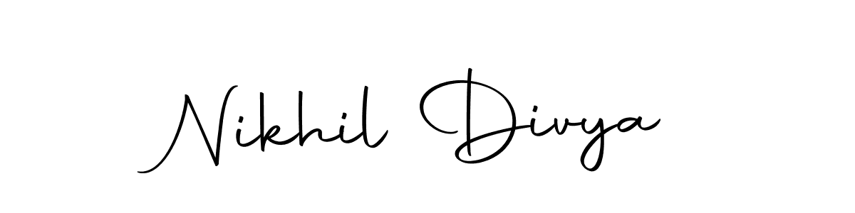 How to make Nikhil Divya signature? Autography-DOLnW is a professional autograph style. Create handwritten signature for Nikhil Divya name. Nikhil Divya signature style 10 images and pictures png