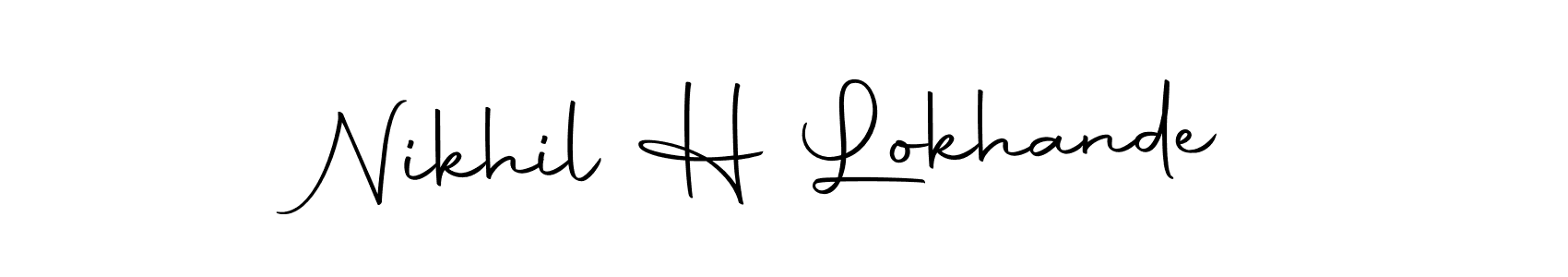 Make a beautiful signature design for name Nikhil H Lokhande. Use this online signature maker to create a handwritten signature for free. Nikhil H Lokhande signature style 10 images and pictures png