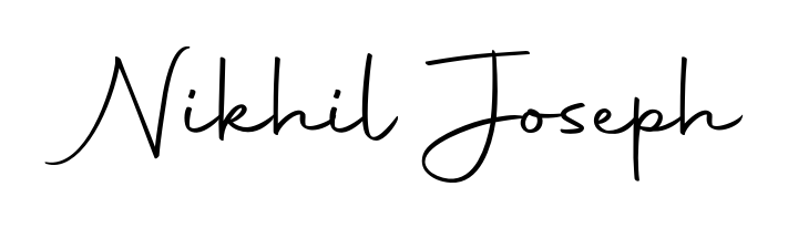 The best way (Autography-DOLnW) to make a short signature is to pick only two or three words in your name. For converting this name Nikhil Joseph. Nikhil Joseph signature style 10 images and pictures png