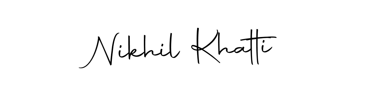 How to make Nikhil Khatti name signature. Use Autography-DOLnW style for creating short signs online. This is the latest handwritten sign. Nikhil Khatti signature style 10 images and pictures png