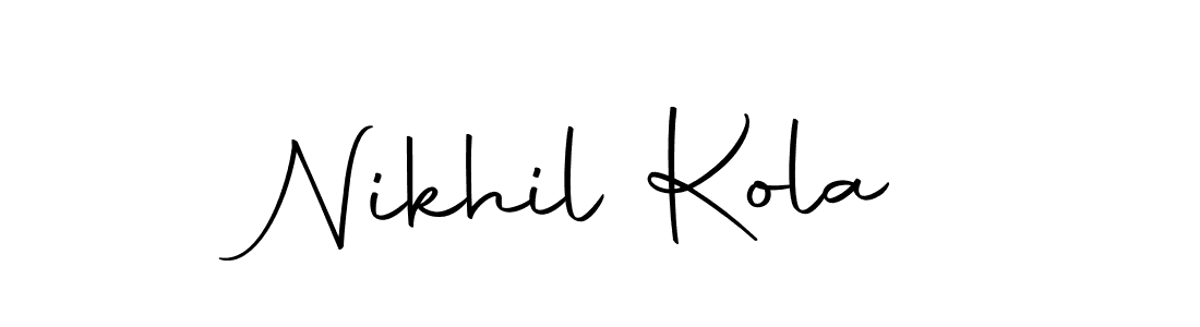 You should practise on your own different ways (Autography-DOLnW) to write your name (Nikhil Kola) in signature. don't let someone else do it for you. Nikhil Kola signature style 10 images and pictures png