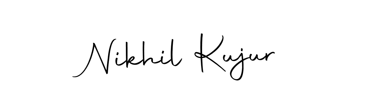 How to make Nikhil Kujur name signature. Use Autography-DOLnW style for creating short signs online. This is the latest handwritten sign. Nikhil Kujur signature style 10 images and pictures png