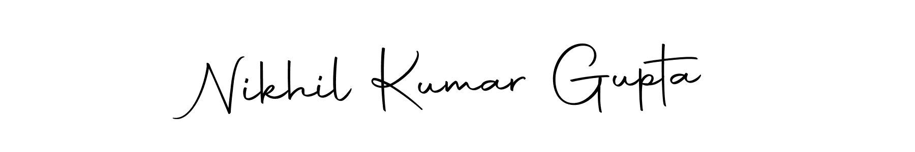 How to make Nikhil Kumar Gupta name signature. Use Autography-DOLnW style for creating short signs online. This is the latest handwritten sign. Nikhil Kumar Gupta signature style 10 images and pictures png