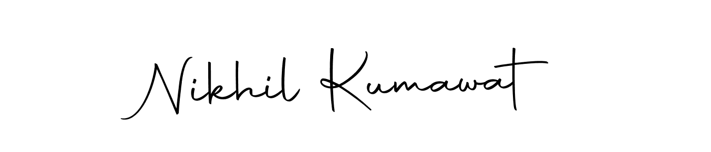 How to make Nikhil Kumawat name signature. Use Autography-DOLnW style for creating short signs online. This is the latest handwritten sign. Nikhil Kumawat signature style 10 images and pictures png