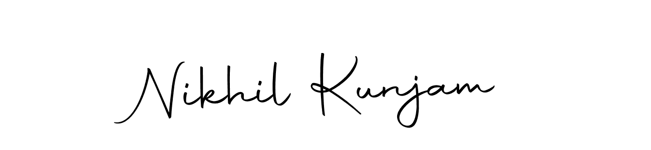 if you are searching for the best signature style for your name Nikhil Kunjam. so please give up your signature search. here we have designed multiple signature styles  using Autography-DOLnW. Nikhil Kunjam signature style 10 images and pictures png
