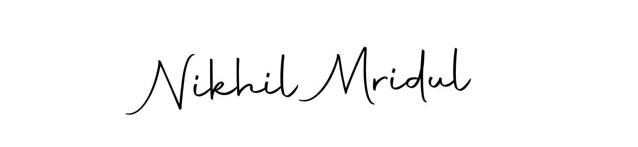Make a beautiful signature design for name Nikhil Mridul. With this signature (Autography-DOLnW) style, you can create a handwritten signature for free. Nikhil Mridul signature style 10 images and pictures png