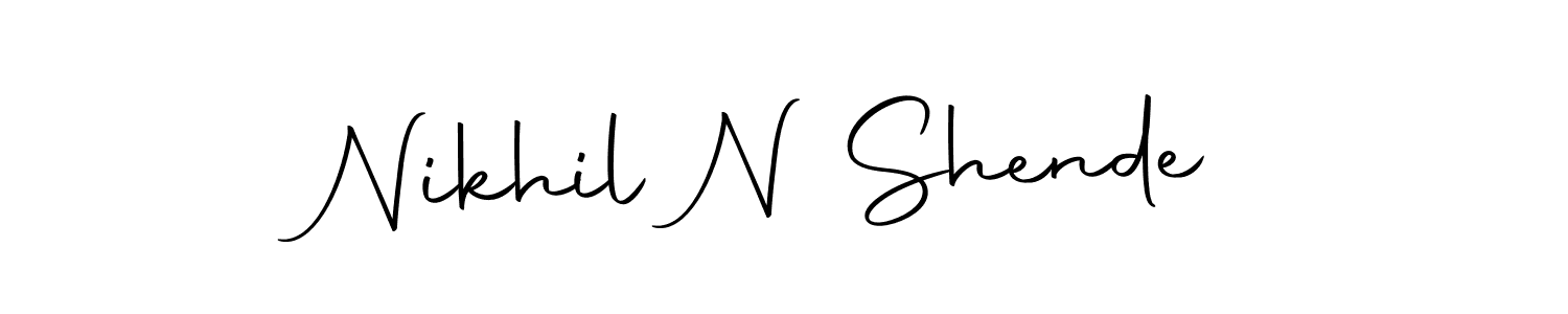Similarly Autography-DOLnW is the best handwritten signature design. Signature creator online .You can use it as an online autograph creator for name Nikhil N Shende. Nikhil N Shende signature style 10 images and pictures png