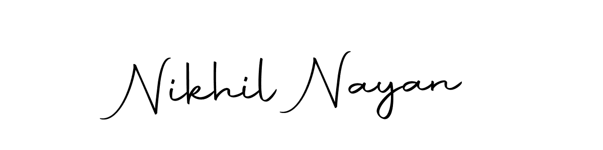 Use a signature maker to create a handwritten signature online. With this signature software, you can design (Autography-DOLnW) your own signature for name Nikhil Nayan. Nikhil Nayan signature style 10 images and pictures png