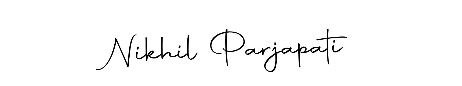 Create a beautiful signature design for name Nikhil Parjapati. With this signature (Autography-DOLnW) fonts, you can make a handwritten signature for free. Nikhil Parjapati signature style 10 images and pictures png