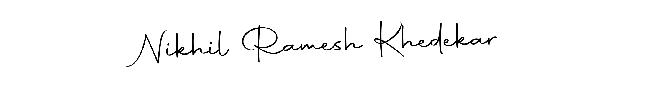This is the best signature style for the Nikhil Ramesh Khedekar name. Also you like these signature font (Autography-DOLnW). Mix name signature. Nikhil Ramesh Khedekar signature style 10 images and pictures png
