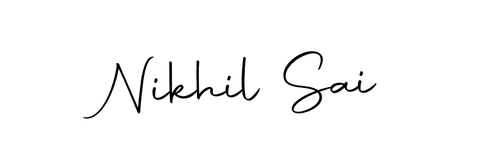 Make a beautiful signature design for name Nikhil Sai. Use this online signature maker to create a handwritten signature for free. Nikhil Sai signature style 10 images and pictures png
