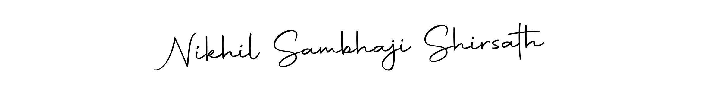 Make a short Nikhil Sambhaji Shirsath signature style. Manage your documents anywhere anytime using Autography-DOLnW. Create and add eSignatures, submit forms, share and send files easily. Nikhil Sambhaji Shirsath signature style 10 images and pictures png