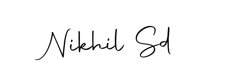 Design your own signature with our free online signature maker. With this signature software, you can create a handwritten (Autography-DOLnW) signature for name Nikhil Sd. Nikhil Sd signature style 10 images and pictures png