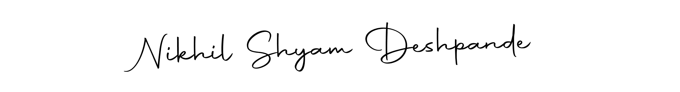 Make a beautiful signature design for name Nikhil Shyam Deshpande. Use this online signature maker to create a handwritten signature for free. Nikhil Shyam Deshpande signature style 10 images and pictures png