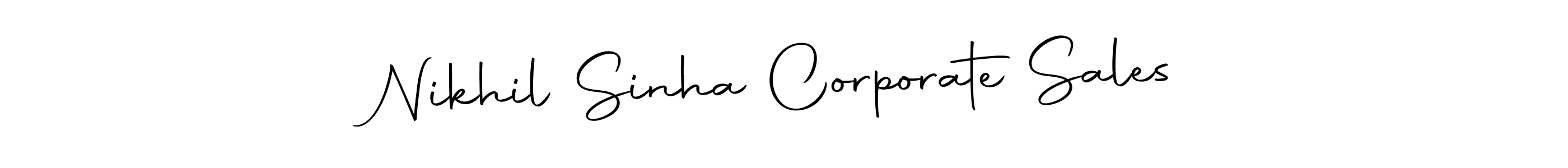 Make a beautiful signature design for name Nikhil Sinha Corporate Sales. Use this online signature maker to create a handwritten signature for free. Nikhil Sinha Corporate Sales signature style 10 images and pictures png