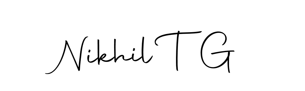 This is the best signature style for the Nikhil T G name. Also you like these signature font (Autography-DOLnW). Mix name signature. Nikhil T G signature style 10 images and pictures png