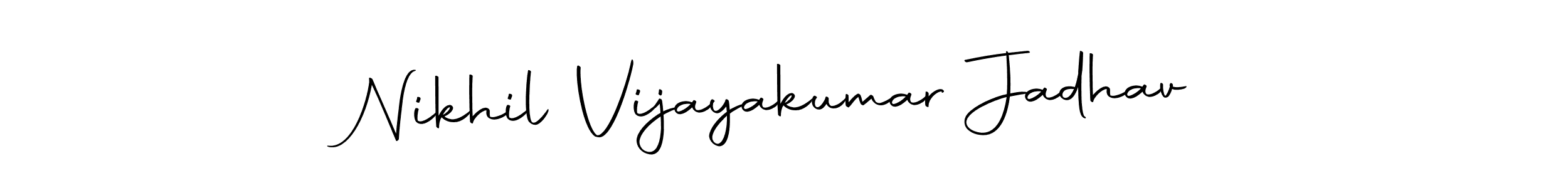 Make a short Nikhil Vijayakumar Jadhav signature style. Manage your documents anywhere anytime using Autography-DOLnW. Create and add eSignatures, submit forms, share and send files easily. Nikhil Vijayakumar Jadhav signature style 10 images and pictures png