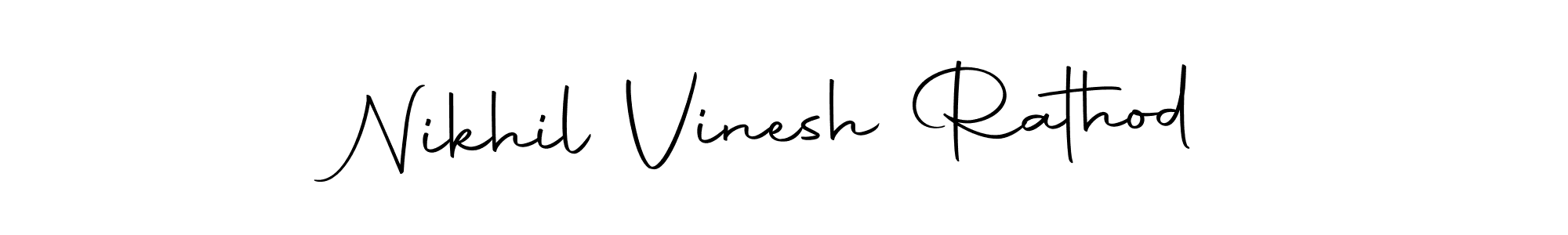 Nikhil Vinesh Rathod stylish signature style. Best Handwritten Sign (Autography-DOLnW) for my name. Handwritten Signature Collection Ideas for my name Nikhil Vinesh Rathod. Nikhil Vinesh Rathod signature style 10 images and pictures png