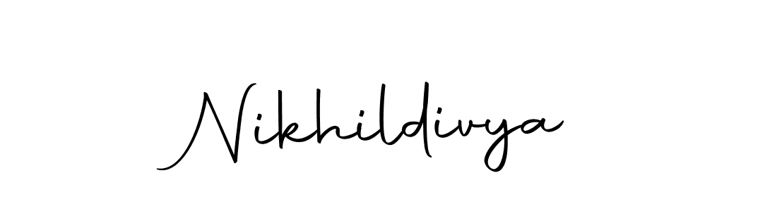 Design your own signature with our free online signature maker. With this signature software, you can create a handwritten (Autography-DOLnW) signature for name Nikhildivya. Nikhildivya signature style 10 images and pictures png
