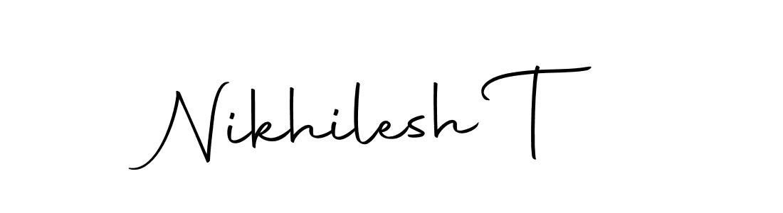 The best way (Autography-DOLnW) to make a short signature is to pick only two or three words in your name. The name Nikhilesh T include a total of six letters. For converting this name. Nikhilesh T signature style 10 images and pictures png