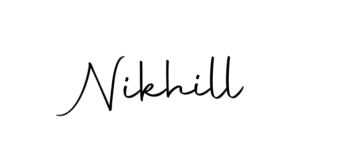 You should practise on your own different ways (Autography-DOLnW) to write your name (Nikhill) in signature. don't let someone else do it for you. Nikhill signature style 10 images and pictures png