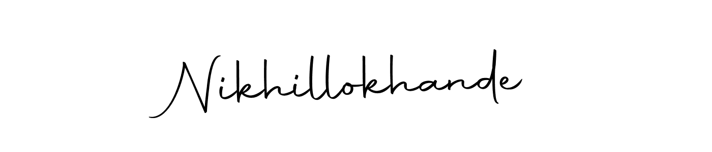 The best way (Autography-DOLnW) to make a short signature is to pick only two or three words in your name. The name Nikhillokhande include a total of six letters. For converting this name. Nikhillokhande signature style 10 images and pictures png