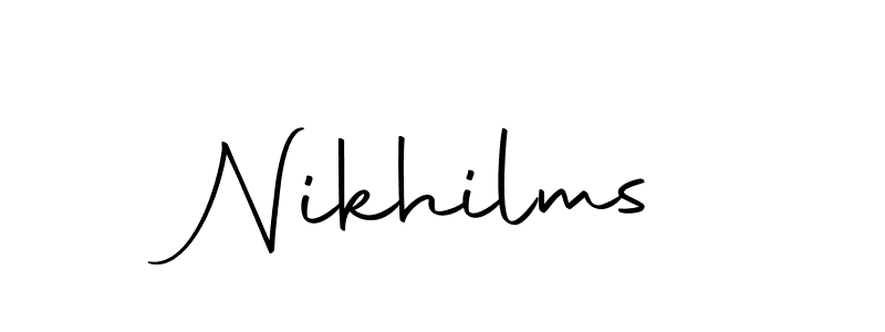 You should practise on your own different ways (Autography-DOLnW) to write your name (Nikhilms) in signature. don't let someone else do it for you. Nikhilms signature style 10 images and pictures png