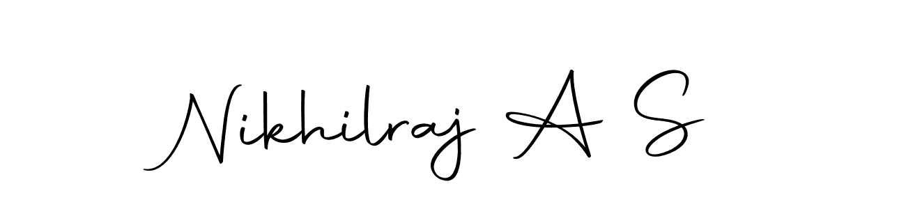 Nikhilraj A S stylish signature style. Best Handwritten Sign (Autography-DOLnW) for my name. Handwritten Signature Collection Ideas for my name Nikhilraj A S. Nikhilraj A S signature style 10 images and pictures png