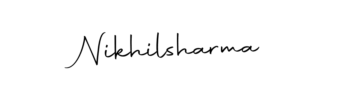 Design your own signature with our free online signature maker. With this signature software, you can create a handwritten (Autography-DOLnW) signature for name Nikhilsharma. Nikhilsharma signature style 10 images and pictures png