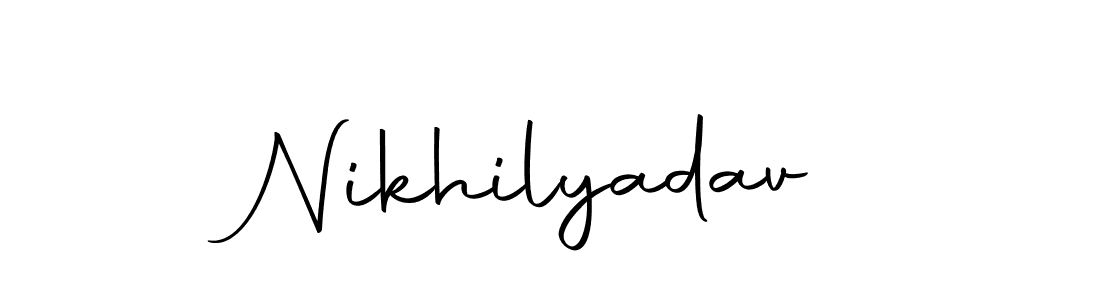 Create a beautiful signature design for name Nikhilyadav. With this signature (Autography-DOLnW) fonts, you can make a handwritten signature for free. Nikhilyadav signature style 10 images and pictures png