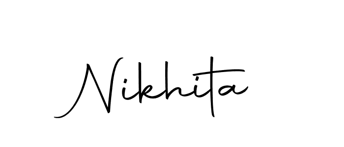 Design your own signature with our free online signature maker. With this signature software, you can create a handwritten (Autography-DOLnW) signature for name Nikhita. Nikhita signature style 10 images and pictures png