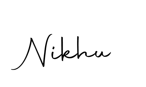 Use a signature maker to create a handwritten signature online. With this signature software, you can design (Autography-DOLnW) your own signature for name Nikhu. Nikhu signature style 10 images and pictures png