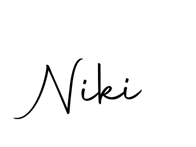 Use a signature maker to create a handwritten signature online. With this signature software, you can design (Autography-DOLnW) your own signature for name Niki. Niki signature style 10 images and pictures png