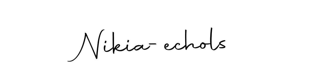 if you are searching for the best signature style for your name Nikia-echols. so please give up your signature search. here we have designed multiple signature styles  using Autography-DOLnW. Nikia-echols signature style 10 images and pictures png