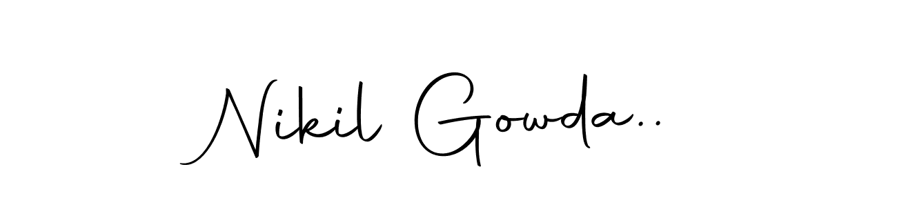 Use a signature maker to create a handwritten signature online. With this signature software, you can design (Autography-DOLnW) your own signature for name Nikil Gowda... Nikil Gowda.. signature style 10 images and pictures png