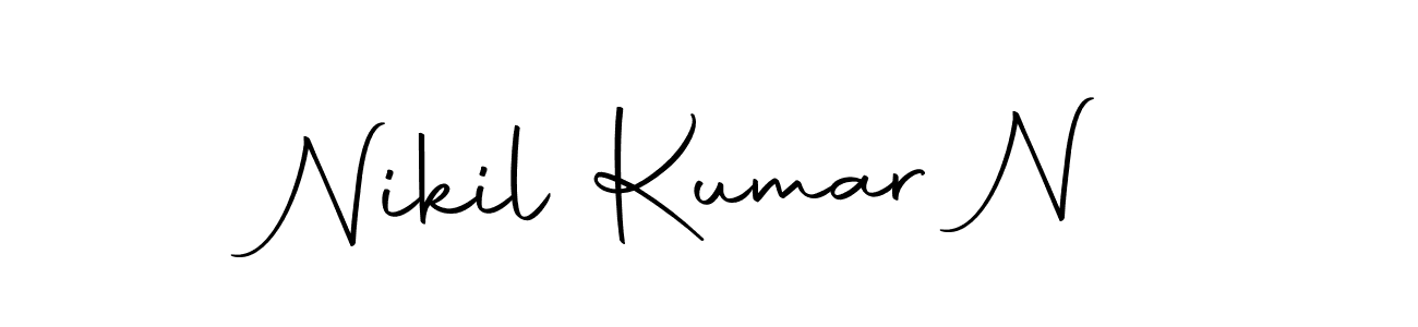 Make a beautiful signature design for name Nikil Kumar N. With this signature (Autography-DOLnW) style, you can create a handwritten signature for free. Nikil Kumar N signature style 10 images and pictures png