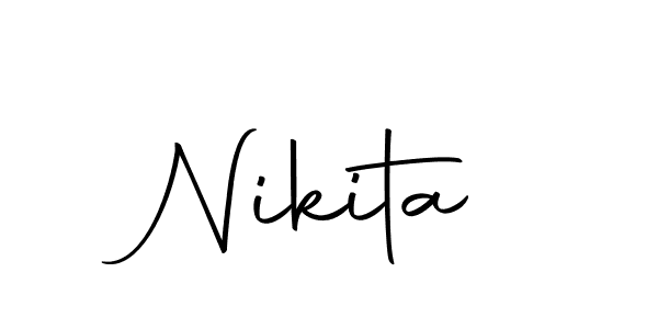 Create a beautiful signature design for name Nikita. With this signature (Autography-DOLnW) fonts, you can make a handwritten signature for free. Nikita signature style 10 images and pictures png