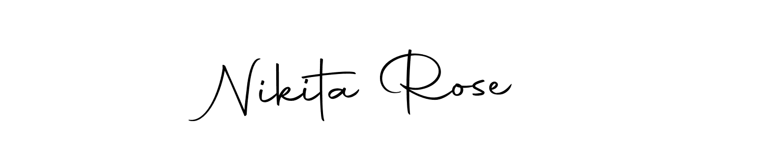 if you are searching for the best signature style for your name Nikita Rose ❤. so please give up your signature search. here we have designed multiple signature styles  using Autography-DOLnW. Nikita Rose ❤ signature style 10 images and pictures png