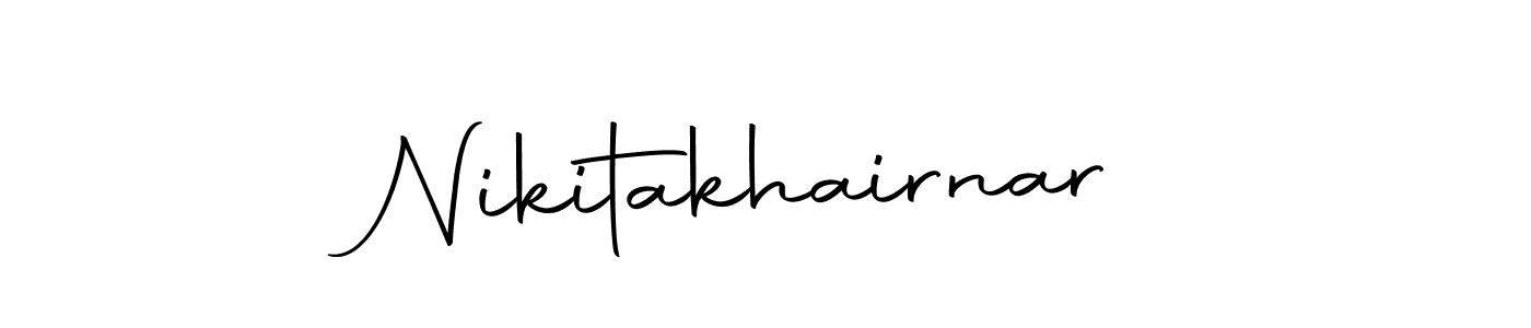 Design your own signature with our free online signature maker. With this signature software, you can create a handwritten (Autography-DOLnW) signature for name Nikitakhairnar. Nikitakhairnar signature style 10 images and pictures png